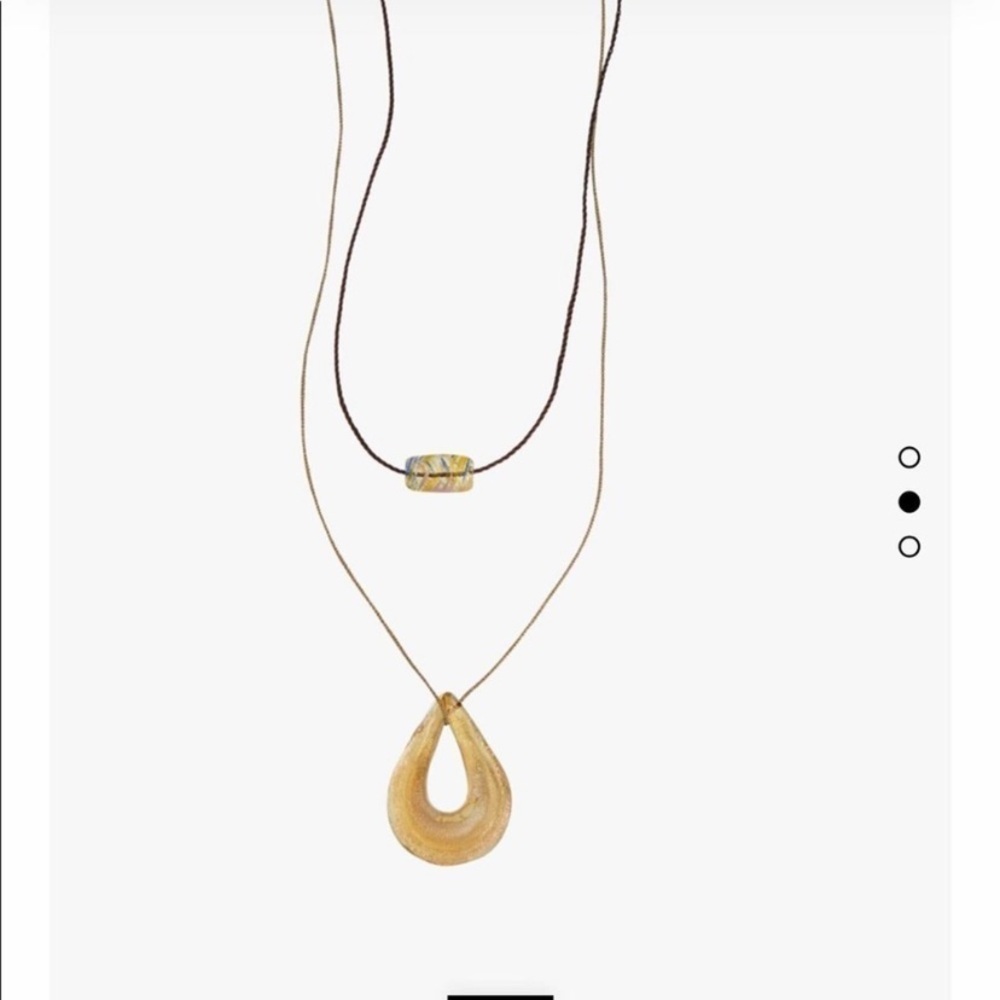 Zara Gold and Black Layered Necklace